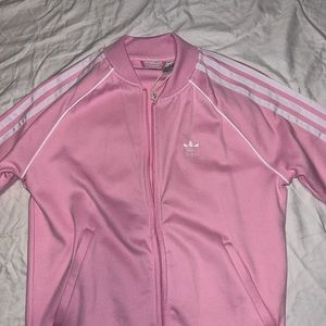 Pink adidas tracksuit